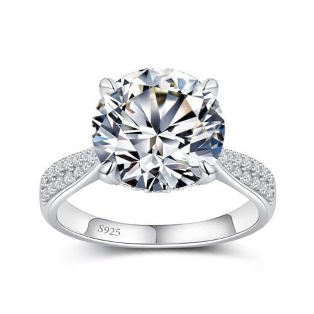 8914 1.5CT Moissanite Engagement Rings , halo Engagement Moissanite Promise